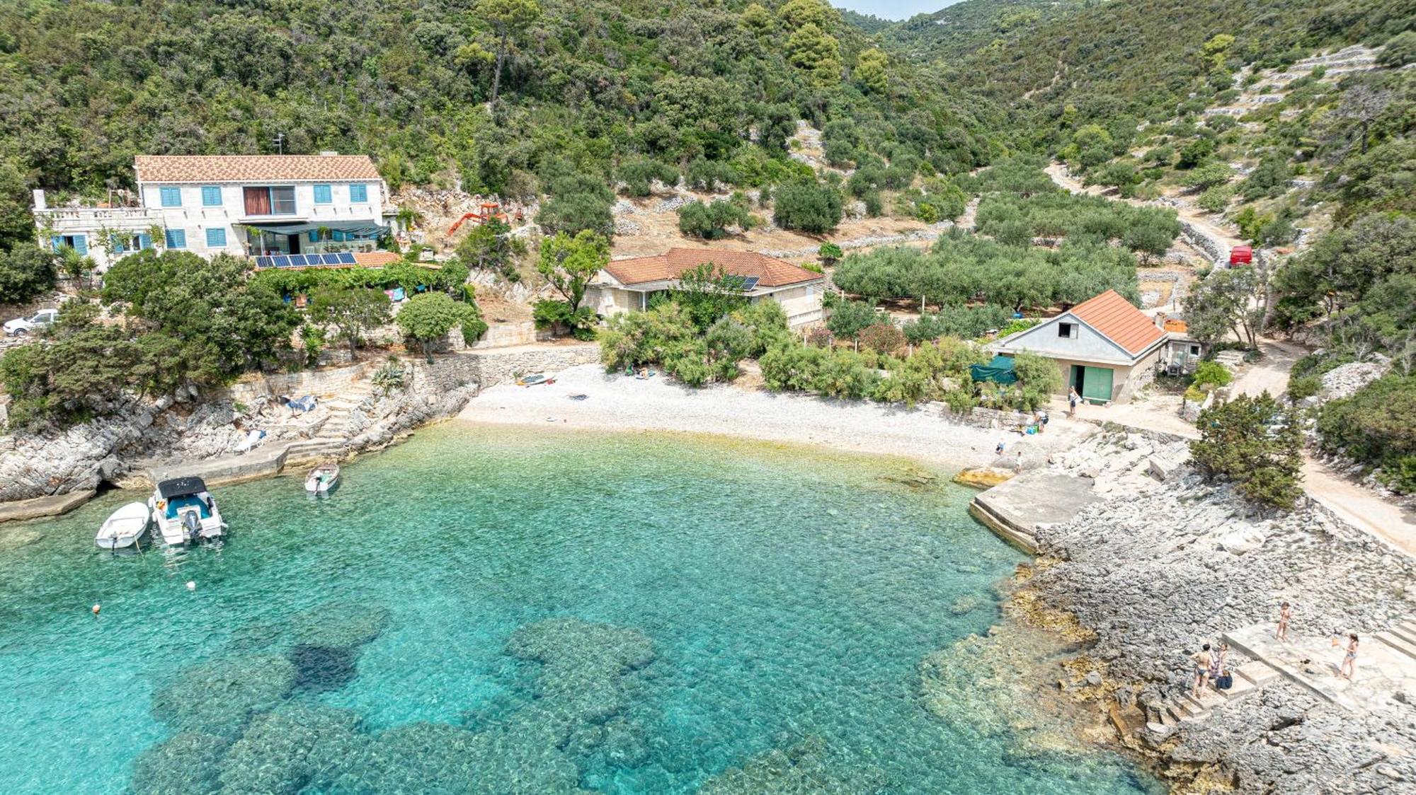 Seaside House For Families With Children Cove Rasohatica, Korcula - 4386 Lumbarda Bagian luar foto